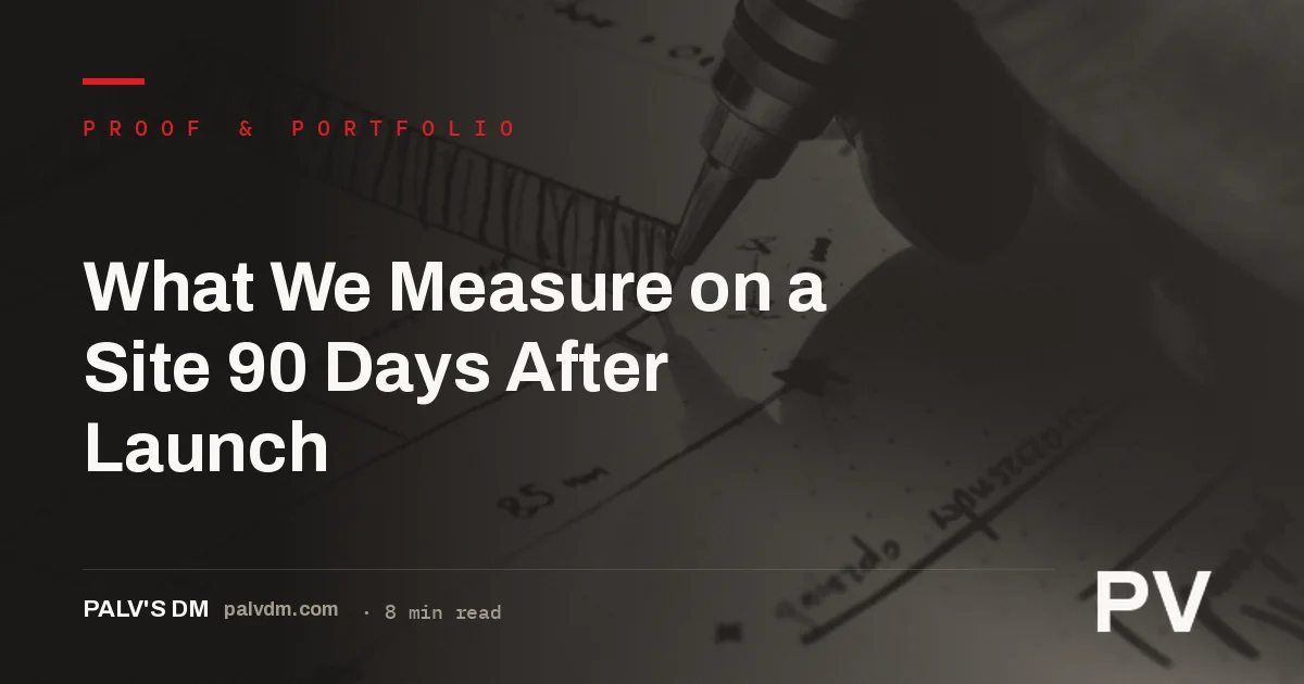 Blueprint-style graphic representing post-launch website measurement