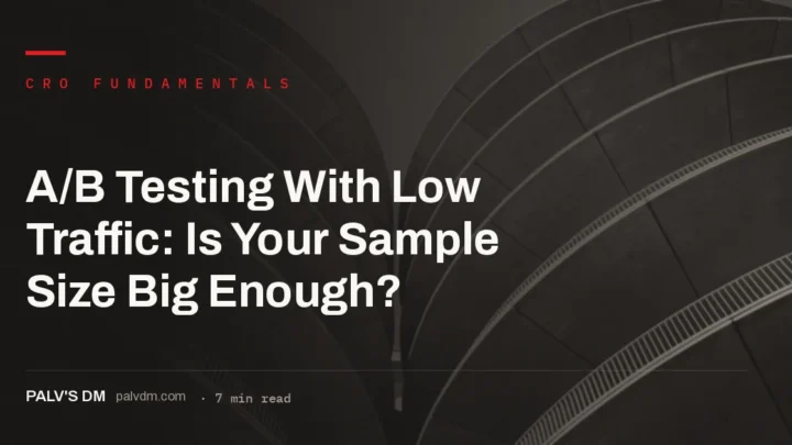 Statistical sample size chart for A/B testing on a low traffic website