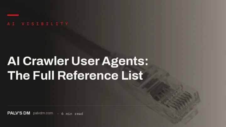 AI crawler user agents reference: training, search and user-action crawlers listed