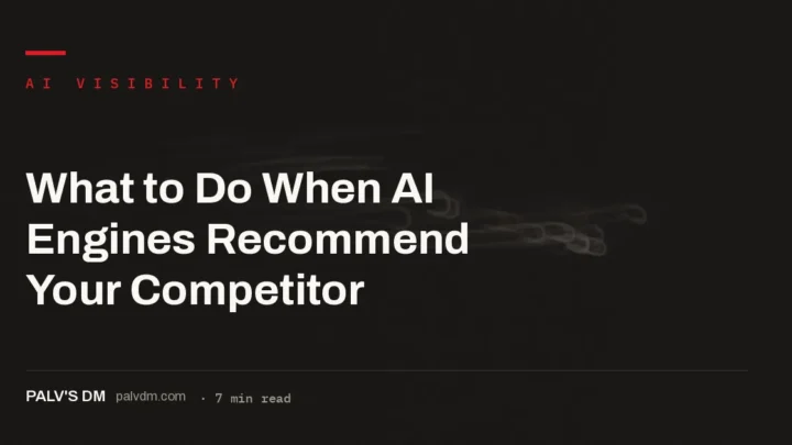 What to do when AI recommends your competitor: diagnosing access, content, entity and source gaps