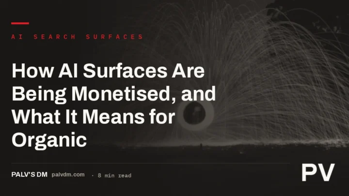 Illustration representing AI search advertising and its impact on organic visibility