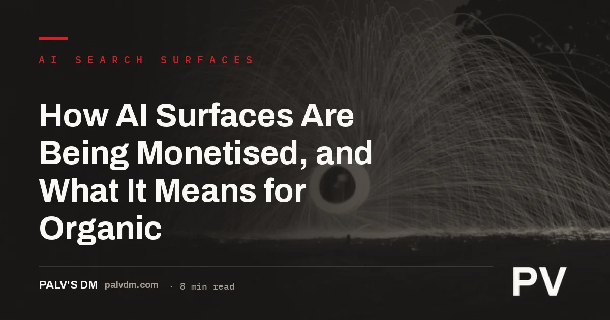 Illustration representing AI search advertising and its impact on organic visibility