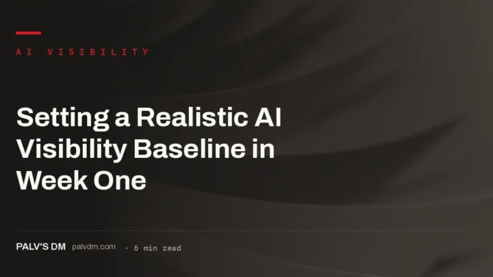 Capturing an AI visibility baseline with a fixed prompt set in week one