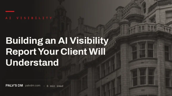 An AI visibility report structured around share of citation and clear next steps