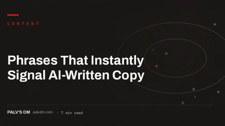 Dark network of connected nodes representing recurring structural patterns in AI-generated writing