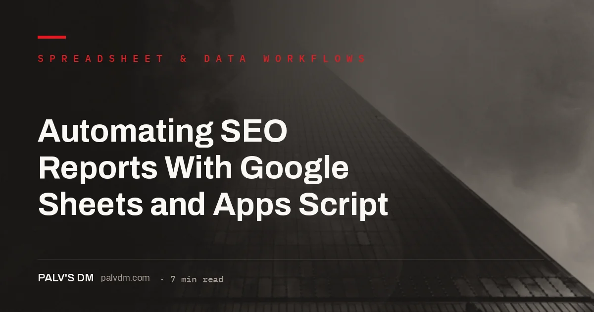 Architectural grid pattern representing automated SEO reporting workflows