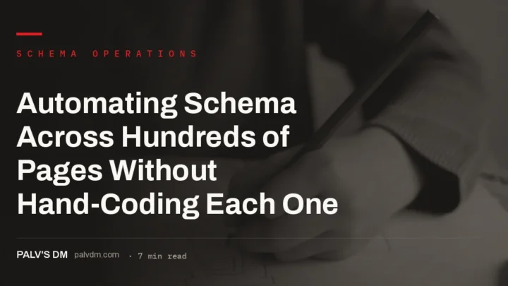 Automating schema markup generation across page templates