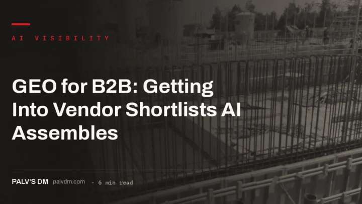 B2B vendor shortlists assembled by AI from stated buyer requirements