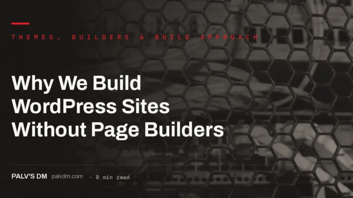 WordPress site built with Gutenberg blocks instead of a page builder