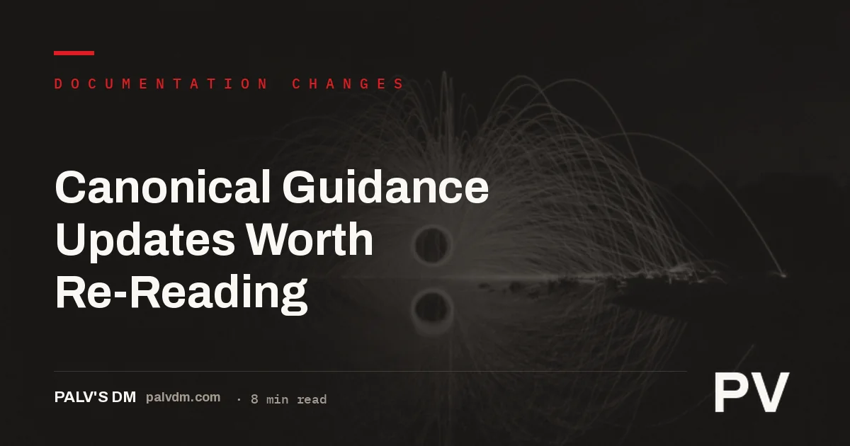 Abstract long-exposure light trails representing evolving Google canonical guidance
