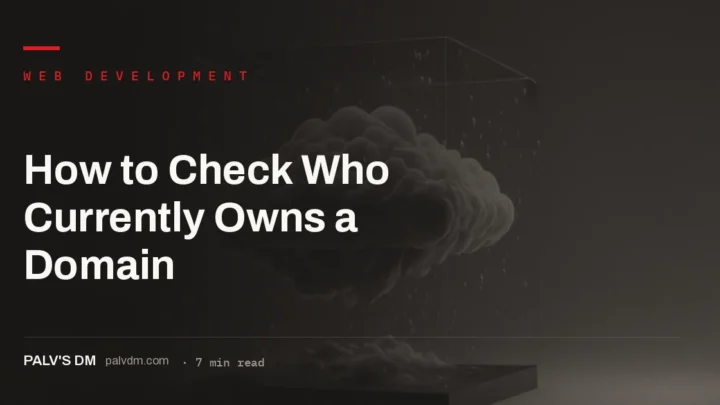 How to check who currently owns a domain, abstract server infrastructure background