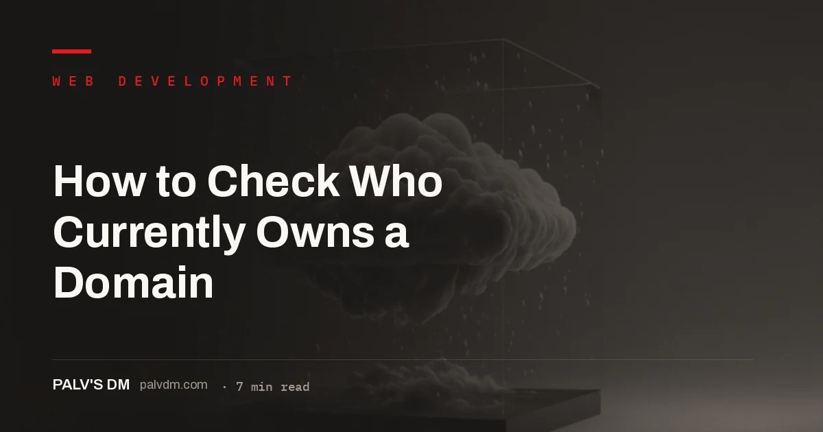 How to check who currently owns a domain, abstract server infrastructure background