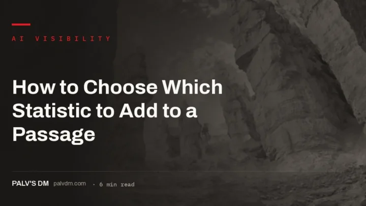 Choosing the right statistic: relevance, specificity, credibility and currency tests