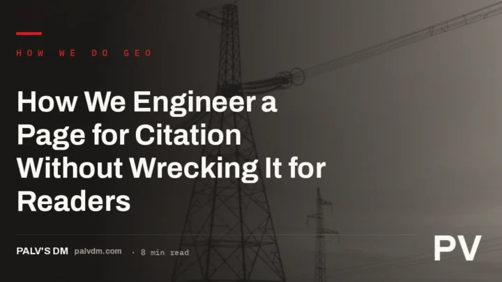 Server cable infrastructure background representing citation engineering for AI search