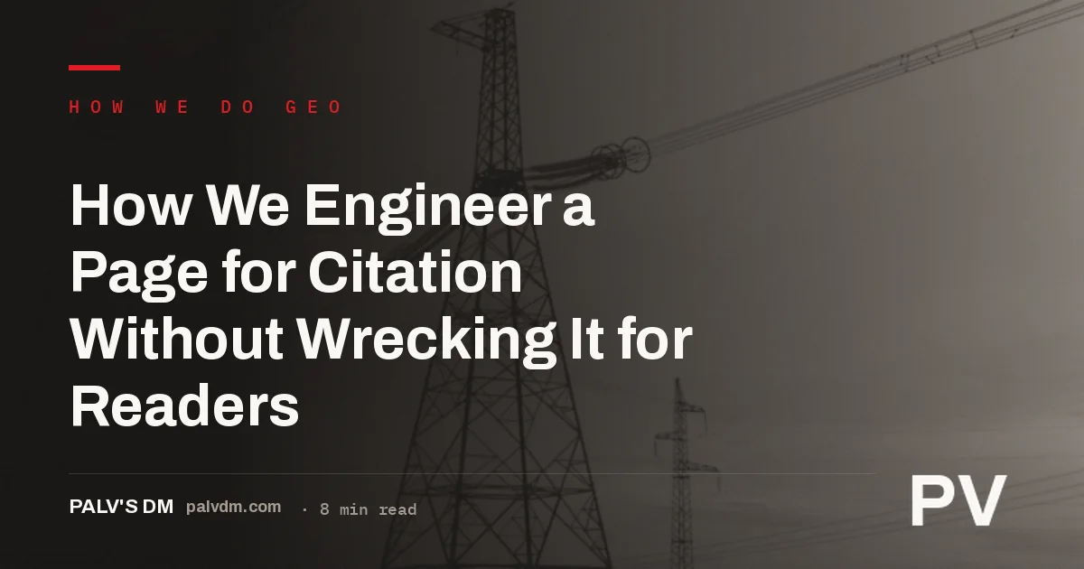 Server cable infrastructure background representing citation engineering for AI search