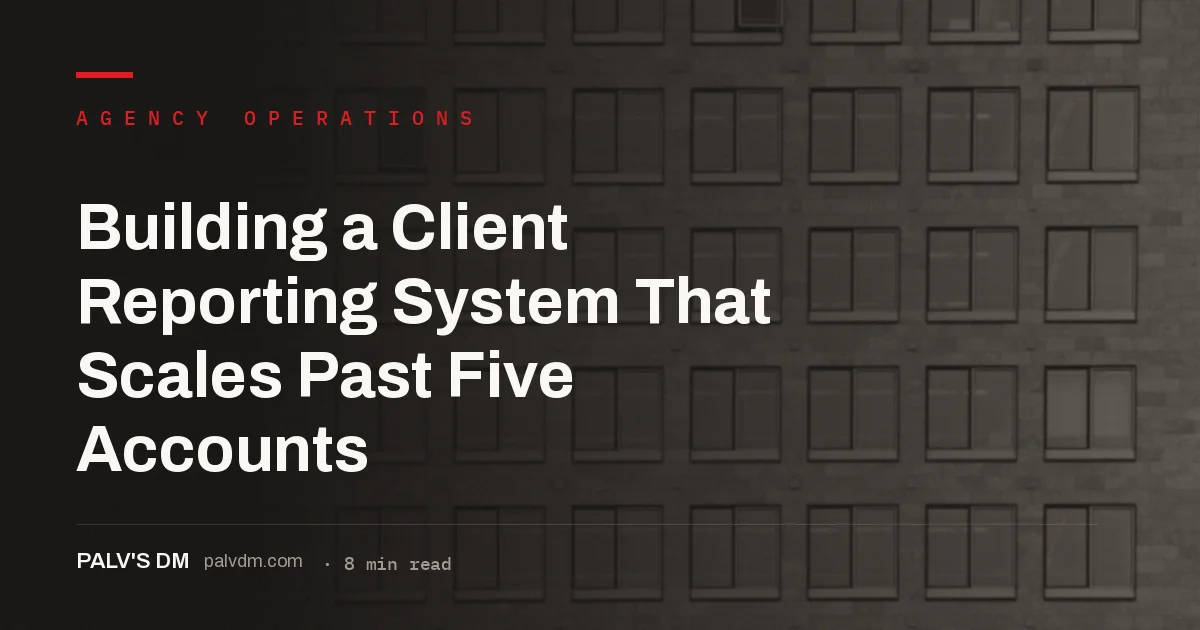 SEO client reporting system dashboard for a growing agency
