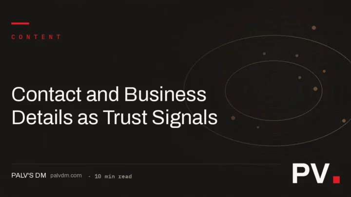 Contact and Business Details as Trust Signals