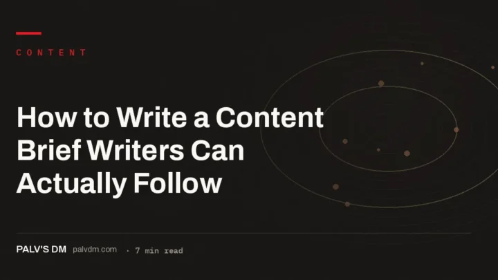 Illustration representing a content brief document structure for SEO writers
