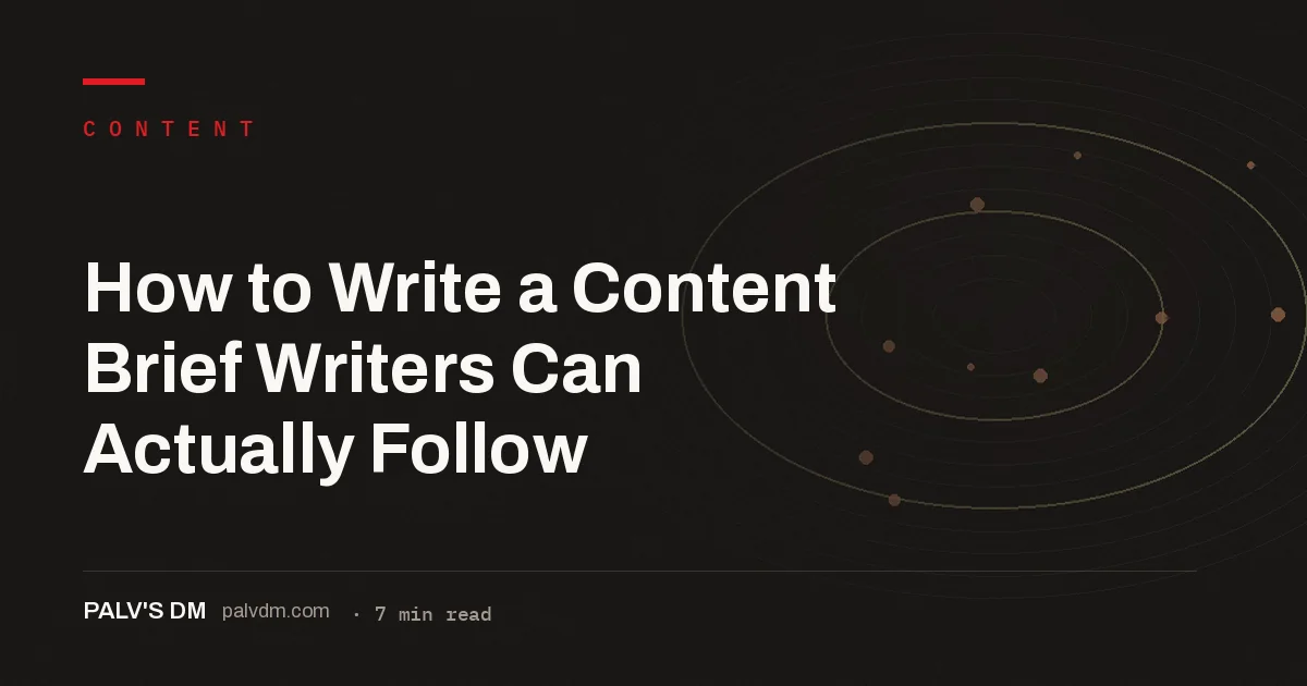 Illustration representing a content brief document structure for SEO writers