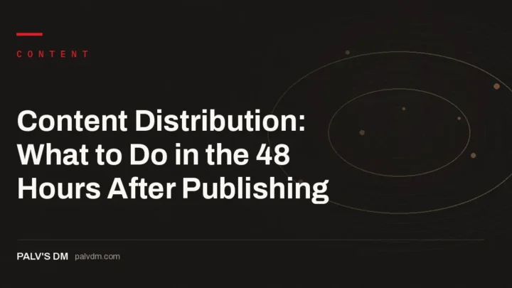 Hero banner for Content Distribution: What to Do in the 48 Hours After Publishing
