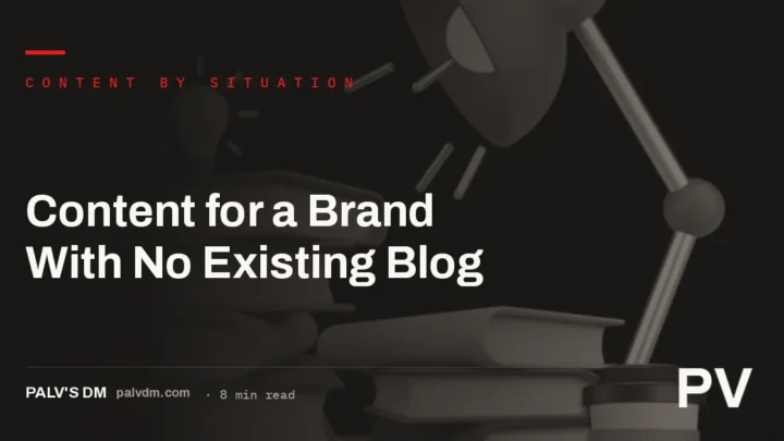 A library of ordered bookshelves representing a structured content plan for a brand launching its first blog