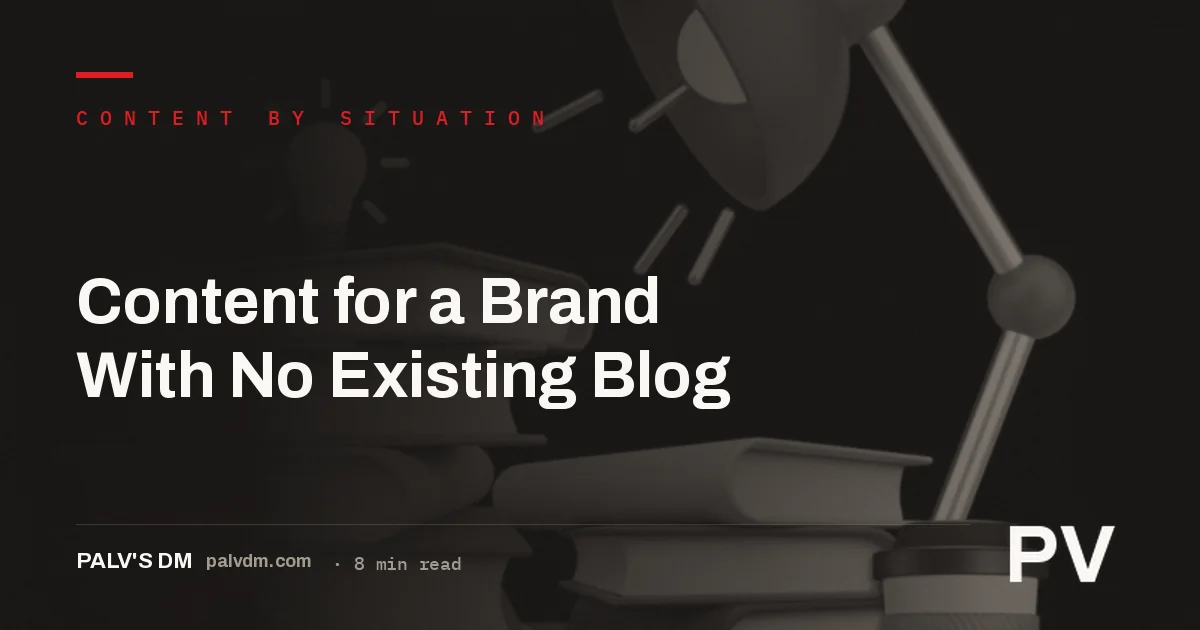 A library of ordered bookshelves representing a structured content plan for a brand launching its first blog