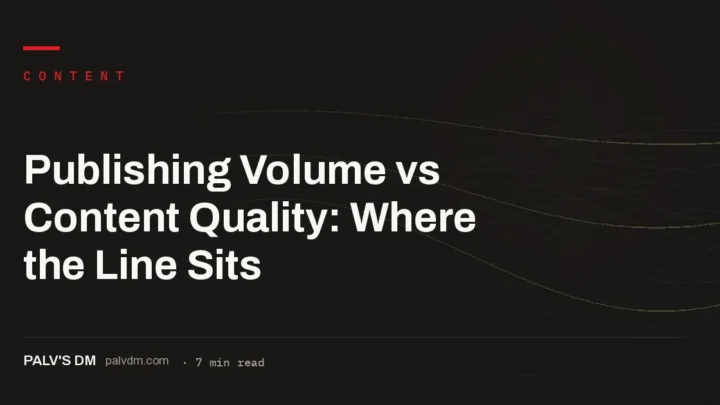 Illustration representing the balance between content publishing volume and content quality