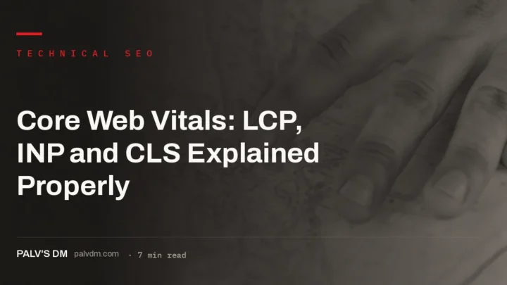 Core Web Vitals explained: LCP under 2.5s, INP under 200ms, CLS under 0.1