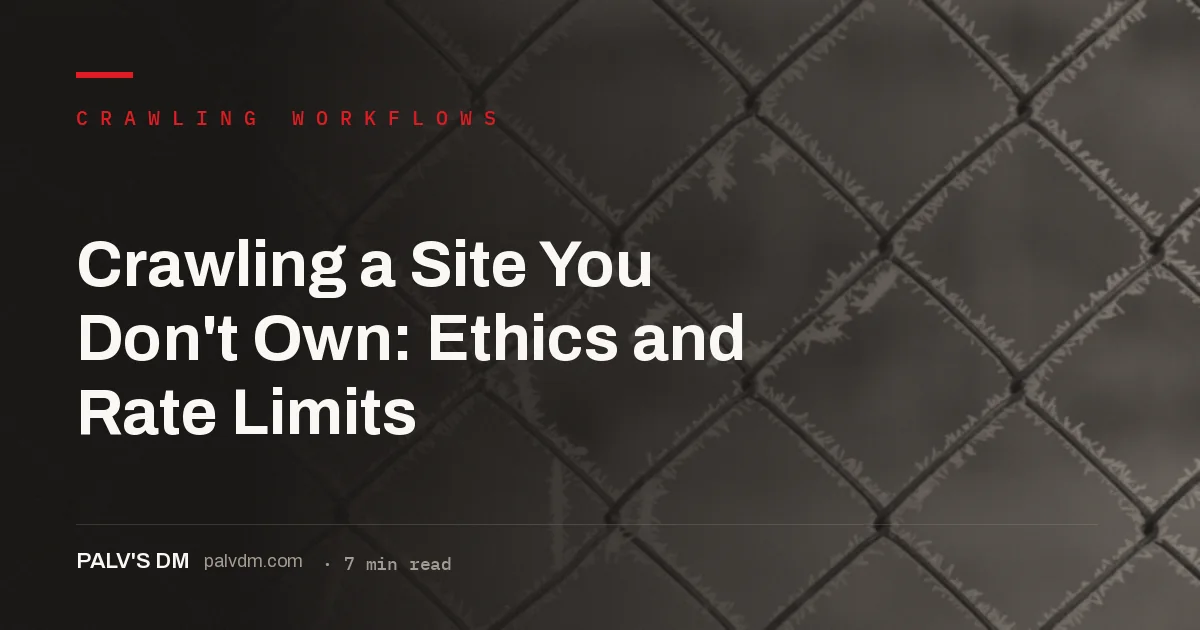 Grid pattern representing a website crawl map with rate-limited requests