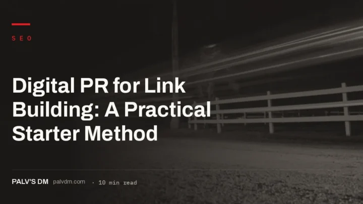 Digital PR workflow showing pitch, coverage, and earned link stages