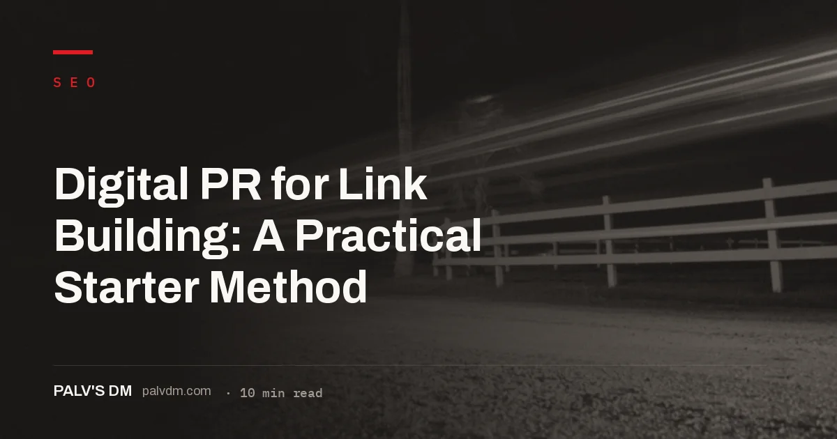 Digital PR workflow showing pitch, coverage, and earned link stages