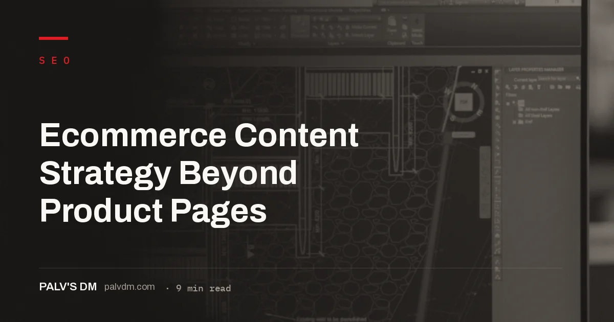 Content strategy blueprint showing ecommerce pages beyond product listings
