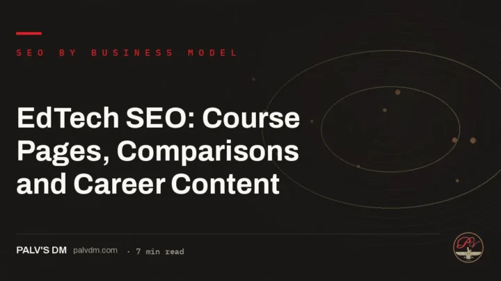 EdTech SEO: Course Pages, Comparisons and Career Content — hero image