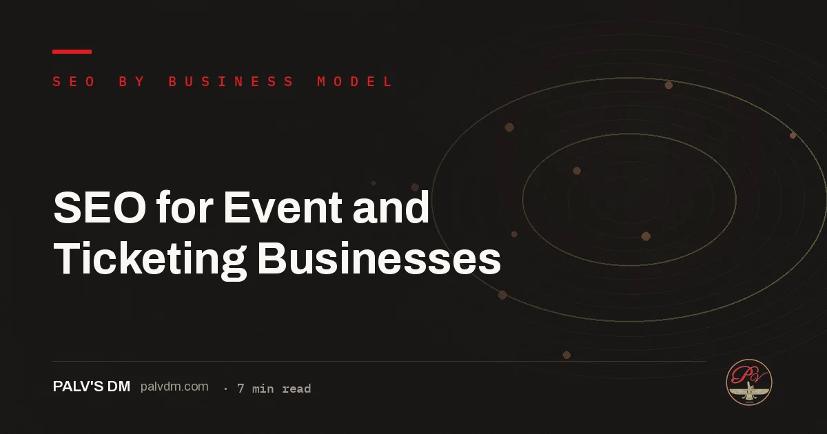 SEO for Event and Ticketing Businesses — hero image