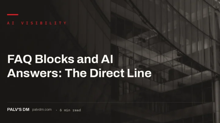 FAQ blocks as pre-packaged question-answer pairs AI engines lift into answers