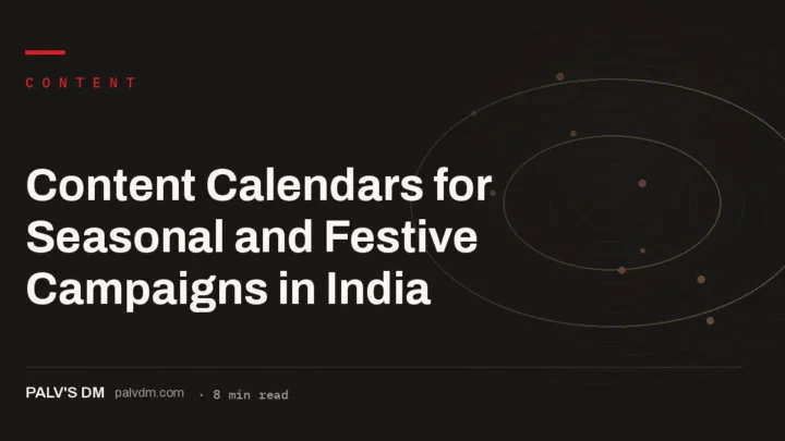 Illustration representing a festive season content calendar for Indian brands covering Diwali, Holi, and other major festivals