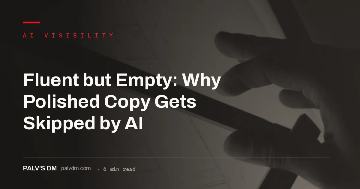 Polished but empty copy failing the extraction test for AI citation