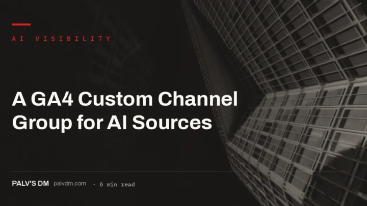 GA4 custom channel group isolating AI assistant traffic from referral