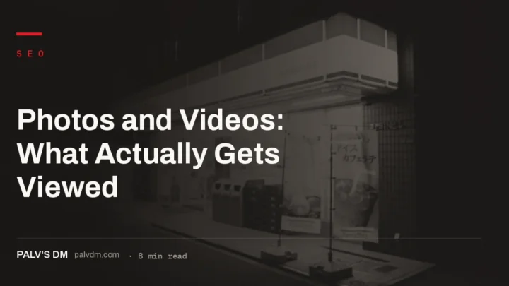 Real storefront and product photos on a Google Business Profile, illustrating which photo types get viewed most