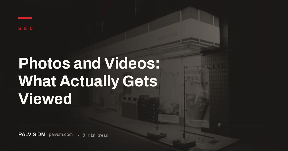 Real storefront and product photos on a Google Business Profile, illustrating which photo types get viewed most
