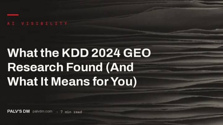 KDD 2024 GEO research findings: which content changes increase AI citation
