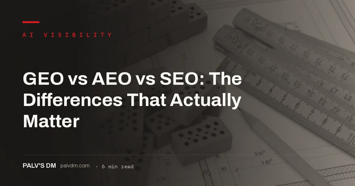 GEO vs AEO vs SEO comparison: ranking, extraction and synthesis explained