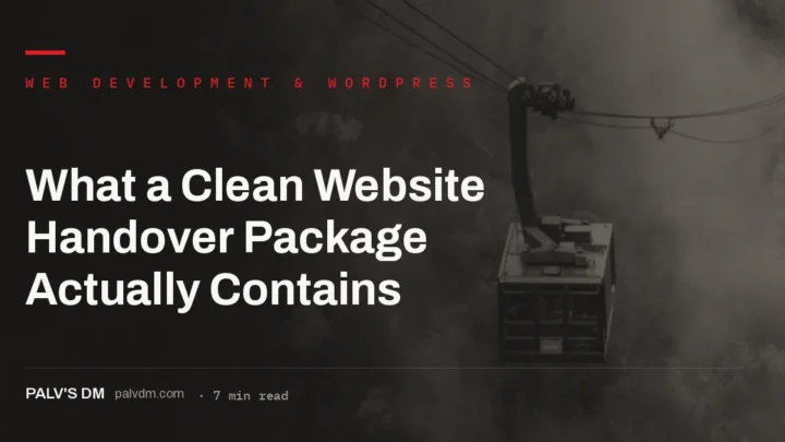 Website handover package checklist for business owners