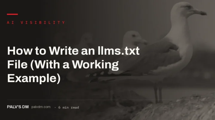 Writing an llms.txt file as optional future-proofing, not a visibility tactic
