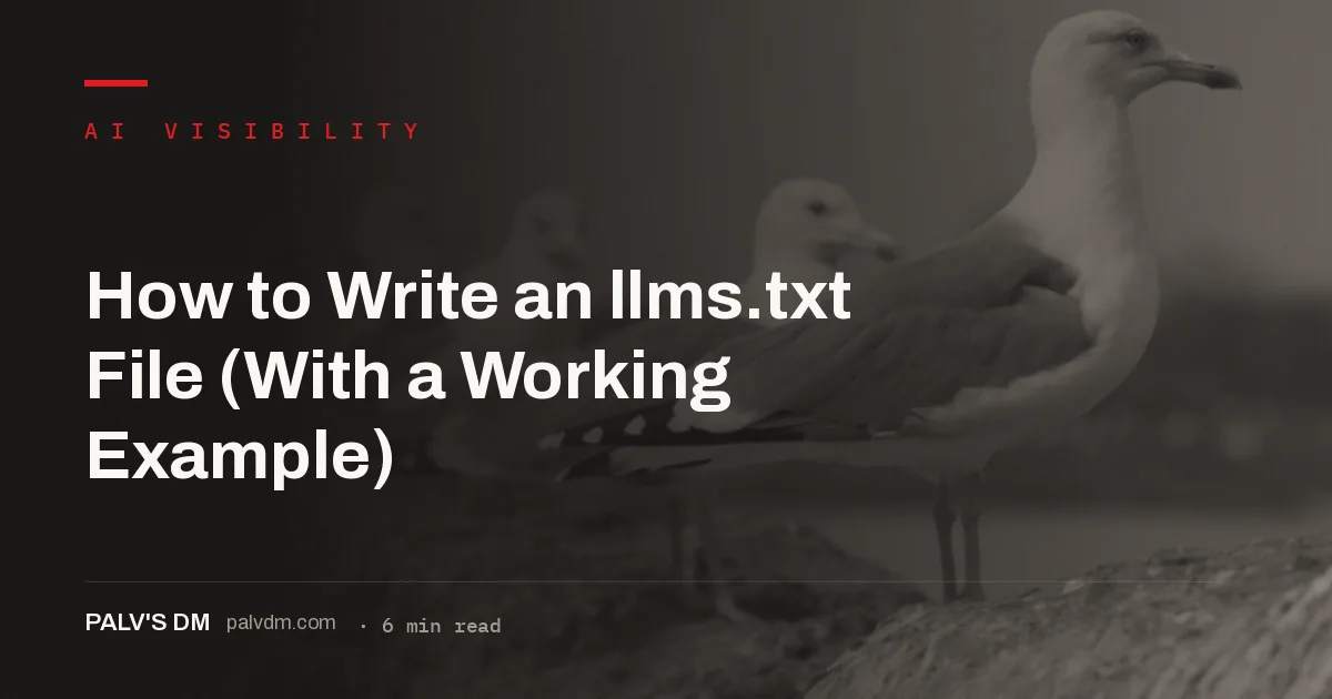 Writing an llms.txt file as optional future-proofing, not a visibility tactic