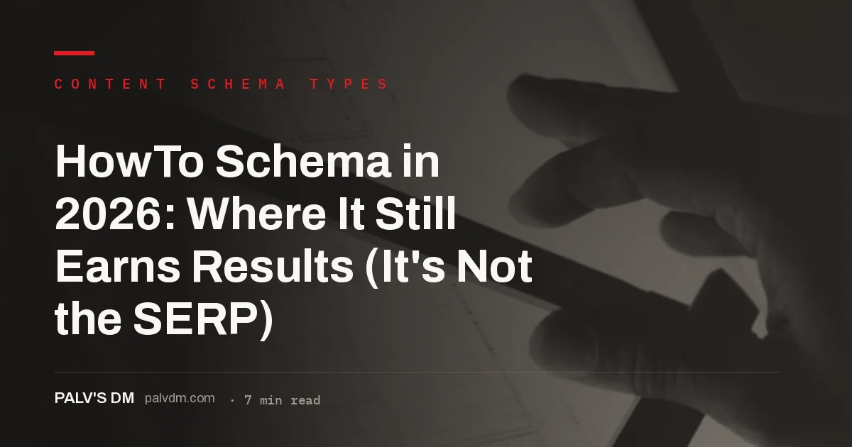 HowTo schema markup in 2026, technical blueprint concept