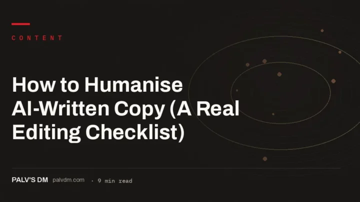 Vintage typewriter representing the editing process of humanising AI-written content