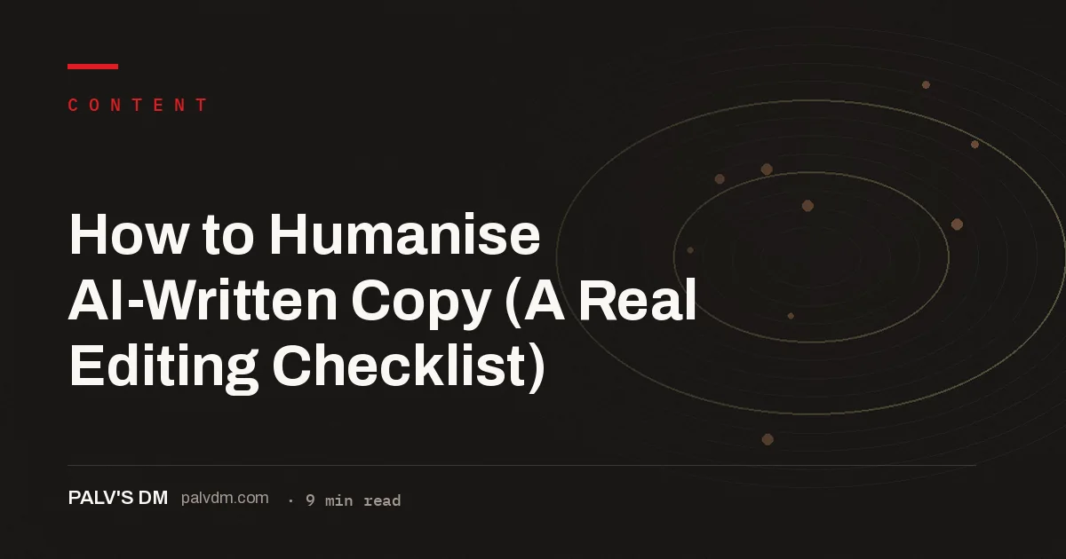 Vintage typewriter representing the editing process of humanising AI-written content
