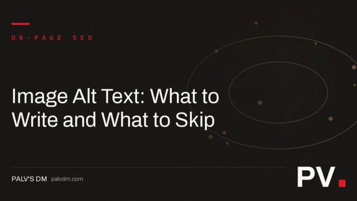 Image Alt Text: What to Write and What to Skip — featured image