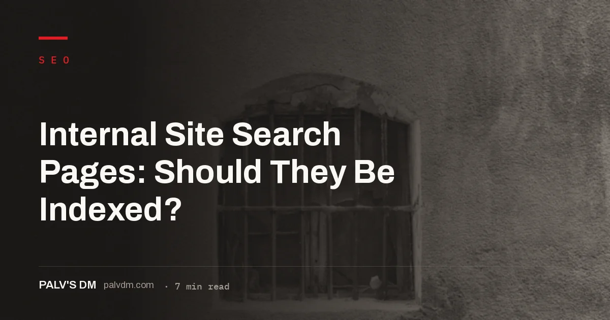 When to noindex ecommerce internal search results pages versus building a real landing page